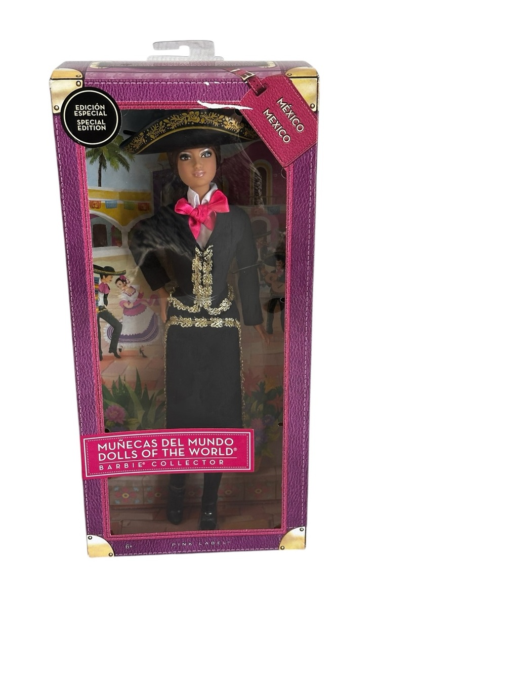 Barbie Dolls of the World Mexico Mariachi Pink Label Collector Doll Traditional